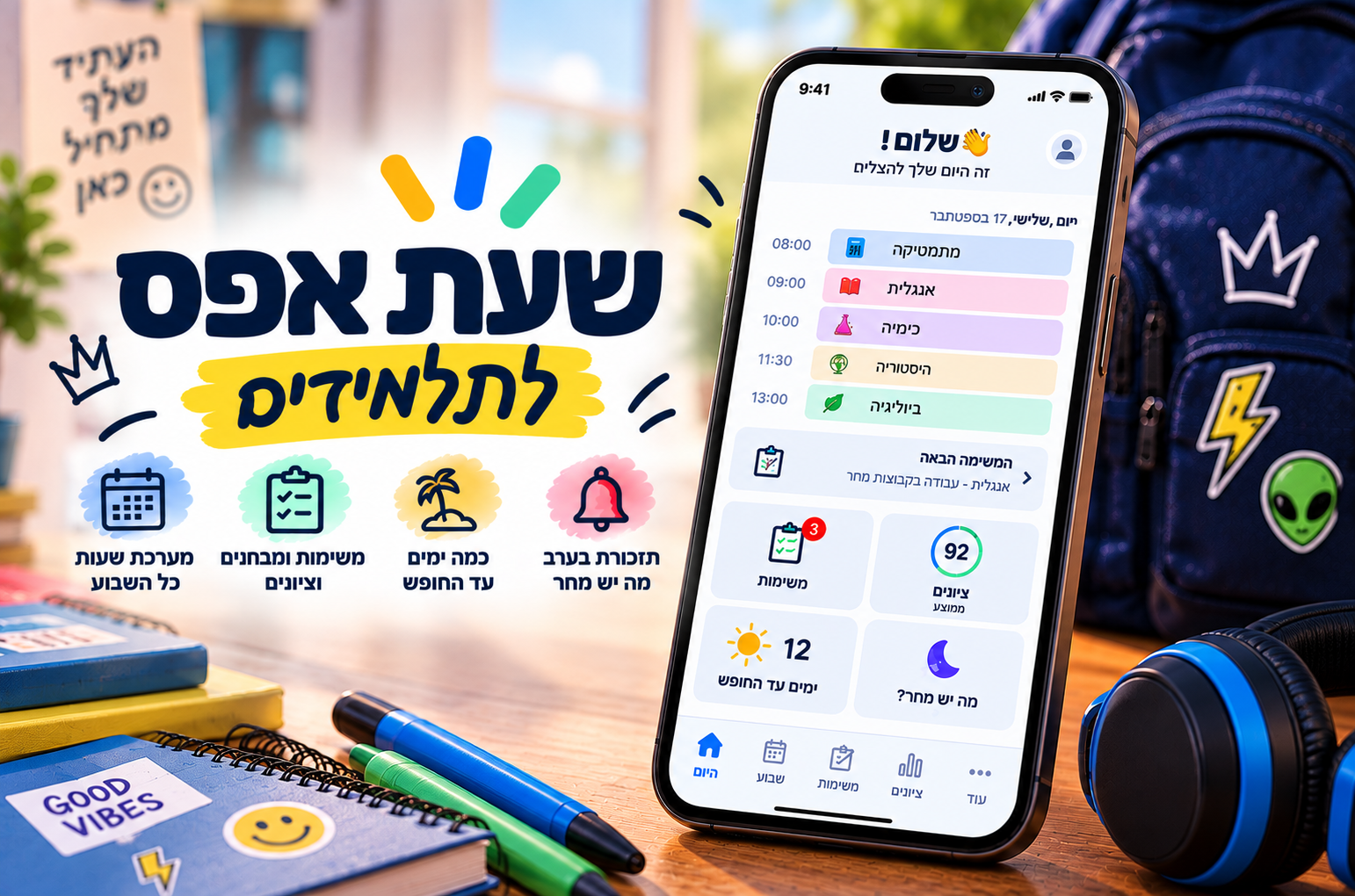 שעת אפס לתלמידים - צילום מסך