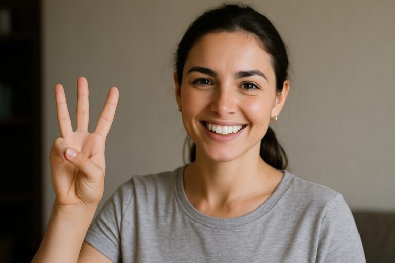 איך לקבל תשובות יותר טובות מה-AI ? בחורה מדגימה עם 3 אצבעות