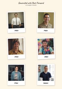 גלו את הכלי Past Forward של גוגל AI Studio שמאפשר לראות איך נראיתם בעשורים קודמים. הבינו איך בינה מלאכותית יוצרת תרבות שלמה מחדש.