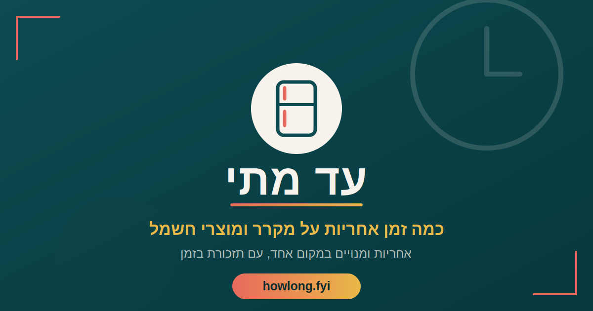 כמה זמן אחריות על מקרר ומוצרי חשמל גדולים - עד מתי יודעת מה מגיע לכם לפי חוק