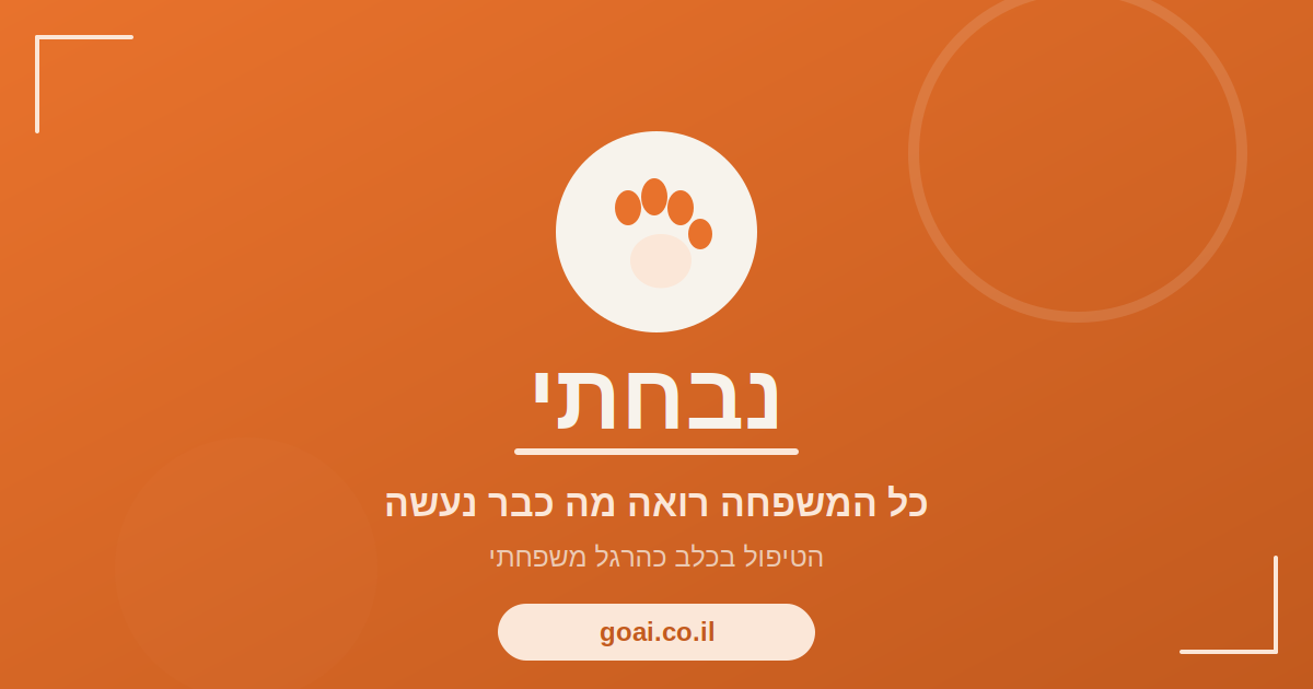 נבחתי, אפליקציה לניהול טיפול בכלב עבור כל המשפחה
