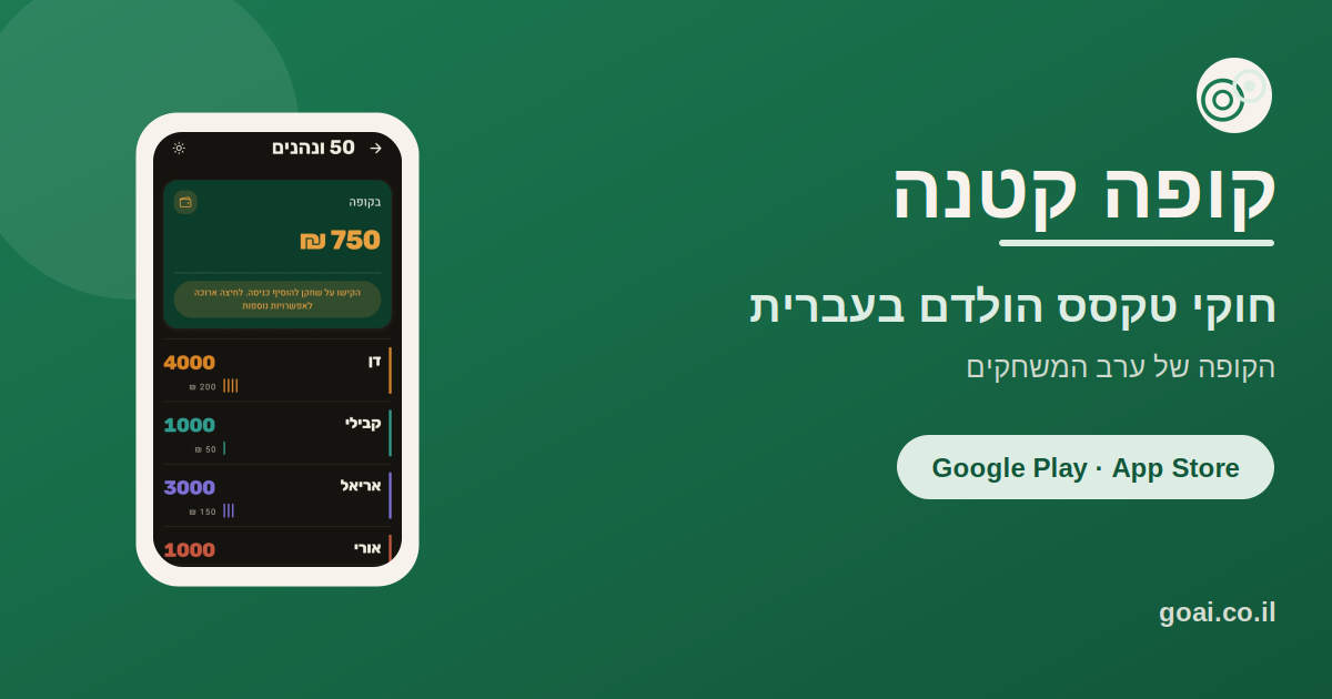 חוקי פוקר טקסס הולדם בעברית: קלפים וצ'יפים על שולחן